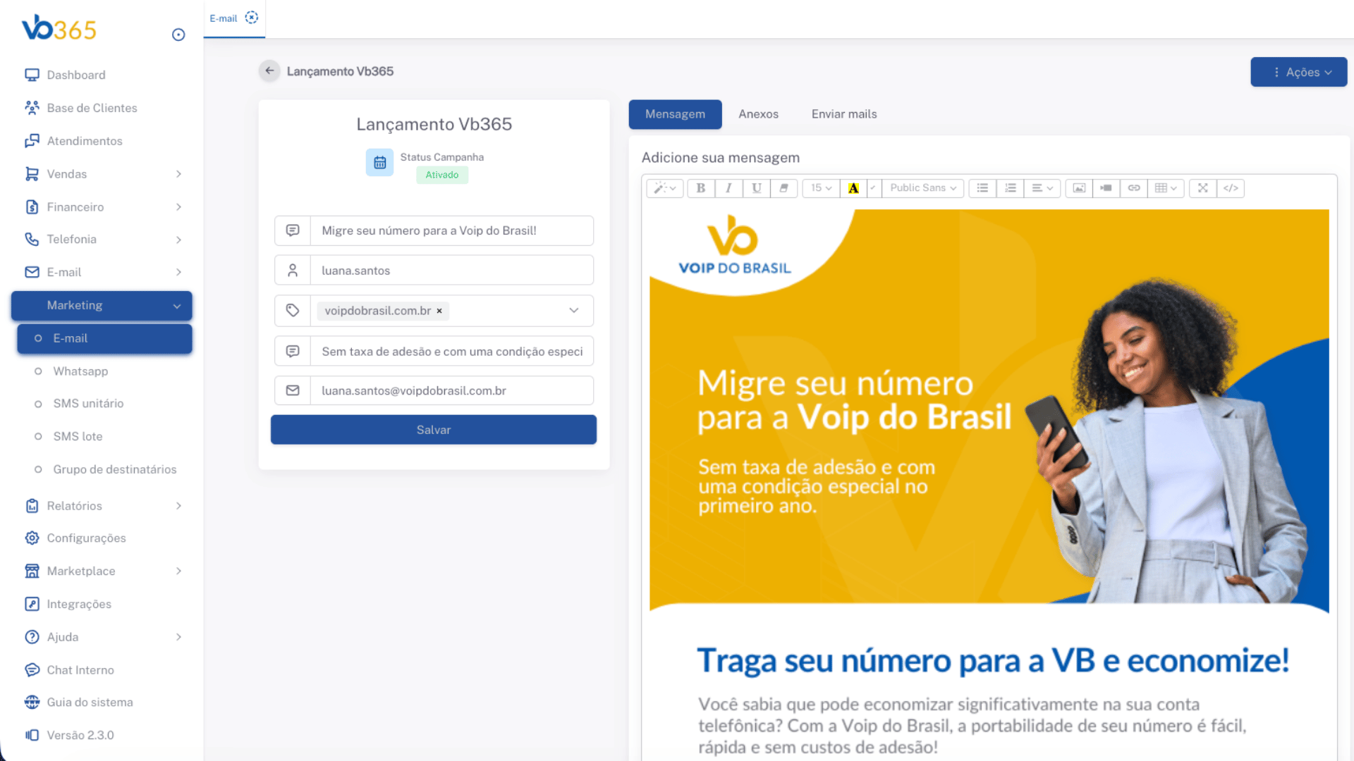 Automação de Marketing VB365