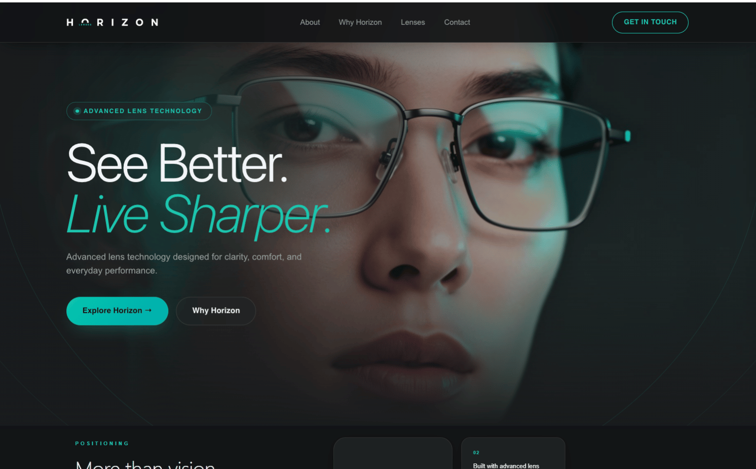 Site da Horizon Lenses