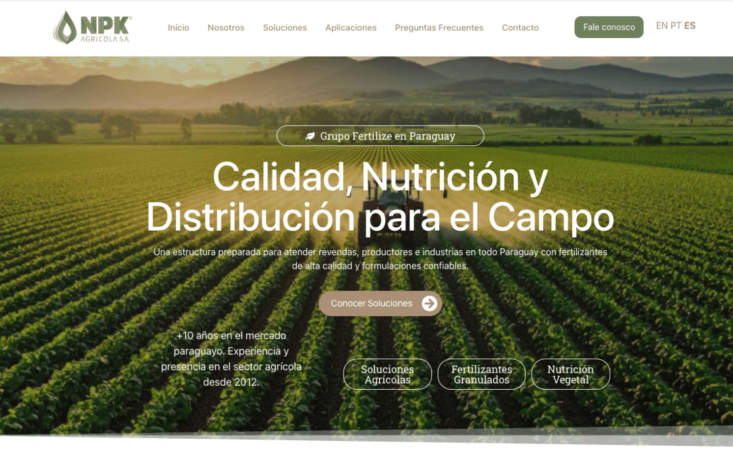 Site da NPK Agrícola